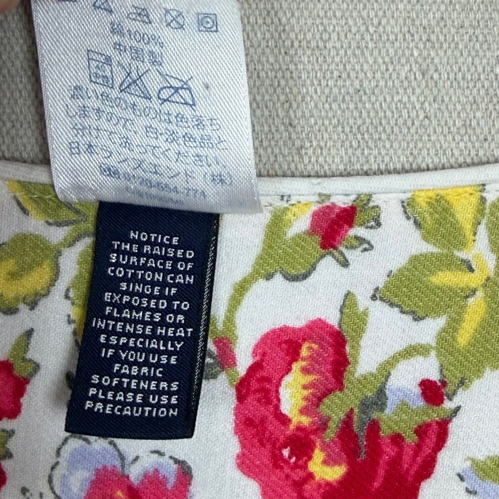 Lands End Floral Flannel Nightgown XL 18-20 Cotton Long Sleeve Cottagecore - Picture 5 of 14
